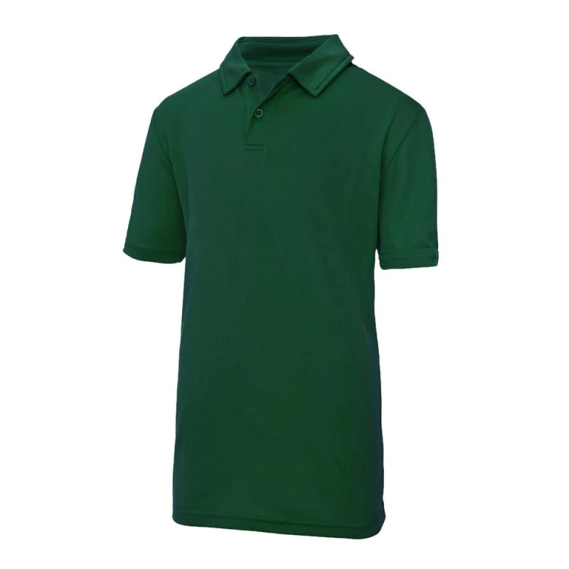 Image of Just Cool Sports Polo Plain Shirt Pack of 2 in Bottle Green Size: 12-13 Years Bottle Green Unisex 12-13 Years
