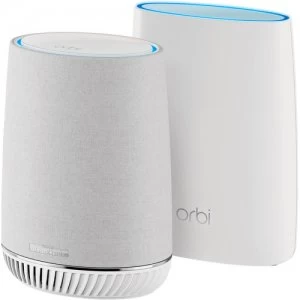 Image of Netgear Orbi Mesh WiFi System with Orbi Voice Smart Speaker RBK50V - White