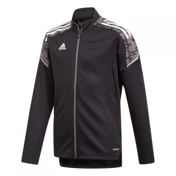 Image of adidas Condivo Quarter Zip Jacket Junior Boys - BLACK/WHITE