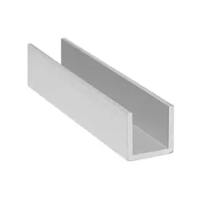 Image of Anodized Aluminum Profile u Channel Bar Strip - Size 2000x15x15x2mm - Pack of 3