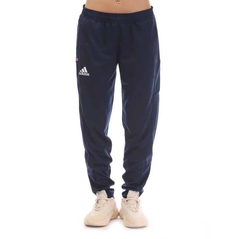 Image of adidas Womens Open Hem Poly Tracksuit Joggers Navy female 8 (XS)