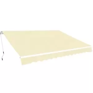 Image of Vidaxl Folding Awning Manual Operated 400 Cm Cream