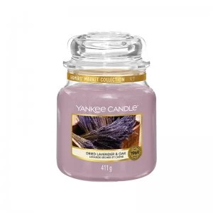 Image of Yankee Candle Dried Lavender & Oak Medium Scented Candle 411g