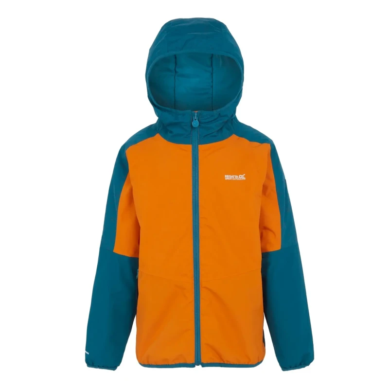 Image of Reflective waterproof jacket for kids Regatta Volcanics VIII Orange Unisex 14/15 ans
