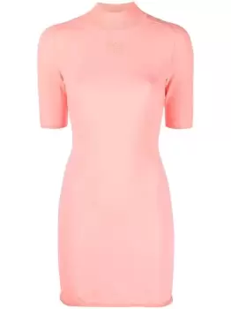 Image of ALEXANDER WANG WOMEN Printed Logo Mini Dress Pink