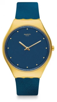 Image of Swatch OCEAN SKIN Blue Rubber Strap Blue Dial SYXG108 Watch