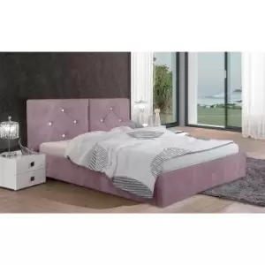 Image of Cubana Bed Single Plush Velvet Pink