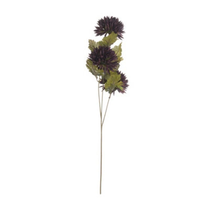 Image of Hill Interiors Artificial Chrysanthemum Single Stem Chocolate Brown (One Size)