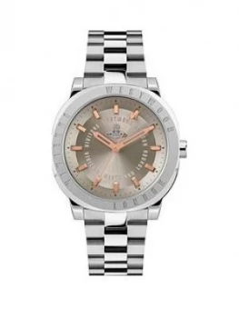Image of Vivienne Westwood Vivienne Westwood Warm Grey And Rose Gold Dial Stainless Steel Bracelet Ladies Watch