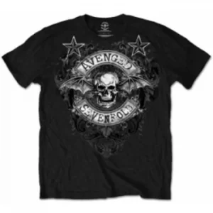 Image of Avenged Sevenfold Stars Flourish Mens Black T-Shirt: Medium
