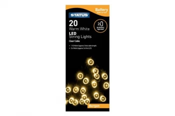 Image of Status Bergen 20 LED String Lights - Warm White, 1.52m