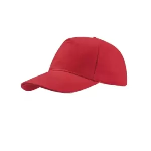 Image of Atlantis Liberty Six Brushed Cotton 6 Panel Cap (One Size) (Red)