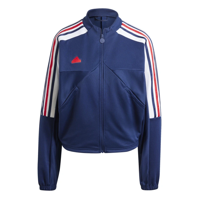 Image of adidas W Tiro Np Tt Tracksuit Top Womens Team Navy Blue female 6 (XXS)