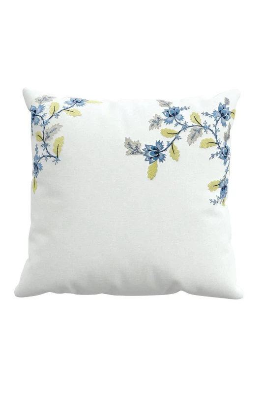 Image of Sanderson 'Enys Garden' Square Pillowcase Pair White