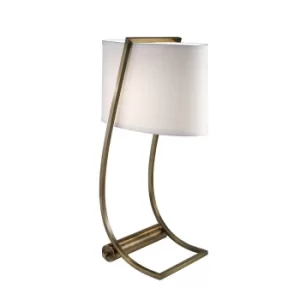 Image of Lex 1 Light Table Lamp Brass, E27
