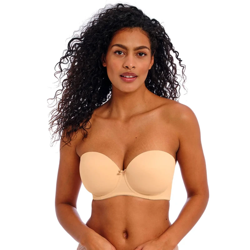 Image of Freya Womens Deco Strapless Moulded Bra in Nude Size: 32D Nude Female 32D