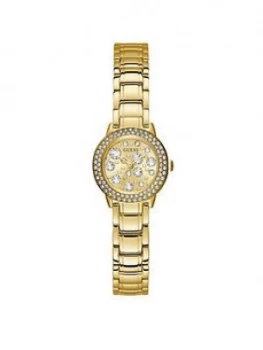 Image of Guess Guess Gem Crystal Dial Gold Bracelet Watch