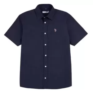 Image of US Polo Assn US Polo Oxford Short Sleeve Shirt Mens - Blue