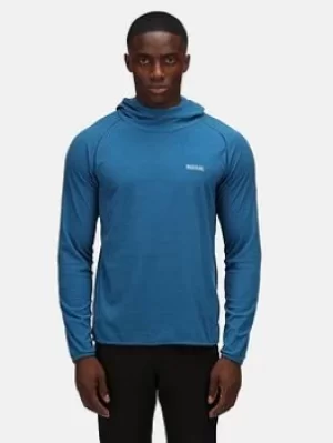 Image of Regatta Montes Fleece Hoody, Blue/Navy, Size S, Men