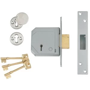 Image of Union 3G114E 5 Lever Mortice Deadlock C-Series 80mm 3" - Satin Brass