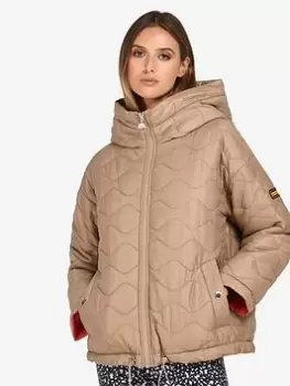 Image of Barbour International Fenway Quilted Reversible Jacket - Pink, Size 10, Women