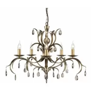 Image of Loops - 5 Bulb Chandelier Hanging Pendant LIght Bronze Patina LED E14 60W Bulb