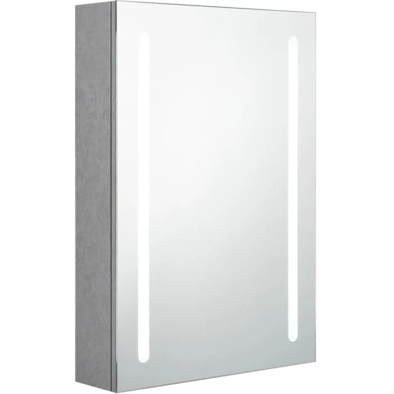 Image of VIDAXL LED Bathroom Mirror Cabinet Concrete Grey 50x13x70cm Vidaxl 8720286332580