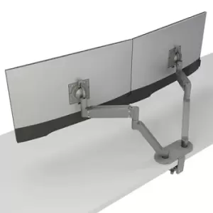Image of Chief Koncīs Monitor Arm Mount, Dual, Silver