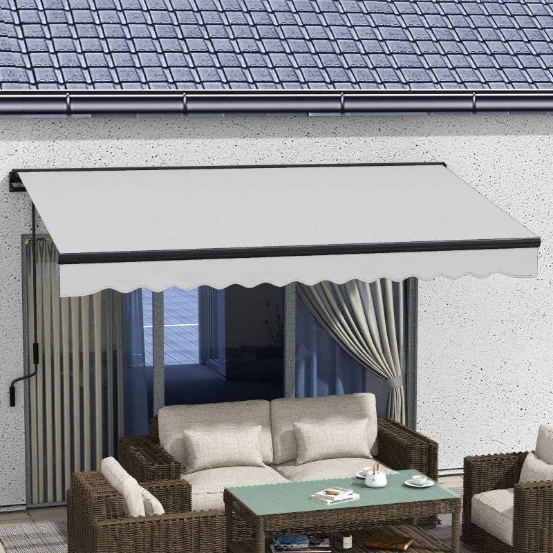 Image of Outsunny 3.5 x 2.5m Electric Retractable Awning - Outsunny 5056725399955