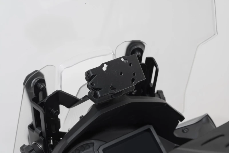 Image of SW-Motech GPS mount for cockpit - Black. Kawasaki Versys 1000 (18-) / 1100 (24-).