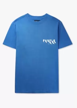 Image of Purple Brand Mens Heavy Jersey Ss T-Shirt In Blue