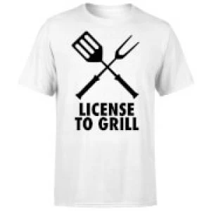 Image of License to Grill T-Shirt - White - 5XL