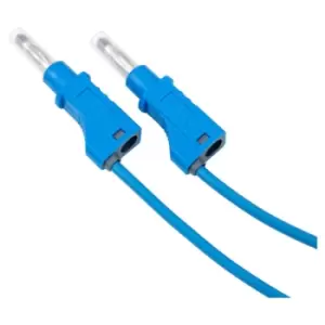 Image of PJP 2210/600 V-50 Blue Electro 4mm Shrouded Stackable Test Lead 50cm