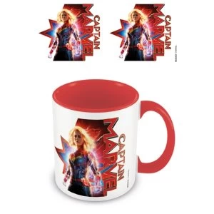 Image of Captain Marvel - Earths Defender (Red Coloured Inner) Mug