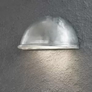 Image of Konstsmide Torino Outdoor Modern Large Half Circle Wall Light Galvanised Steel, IP23