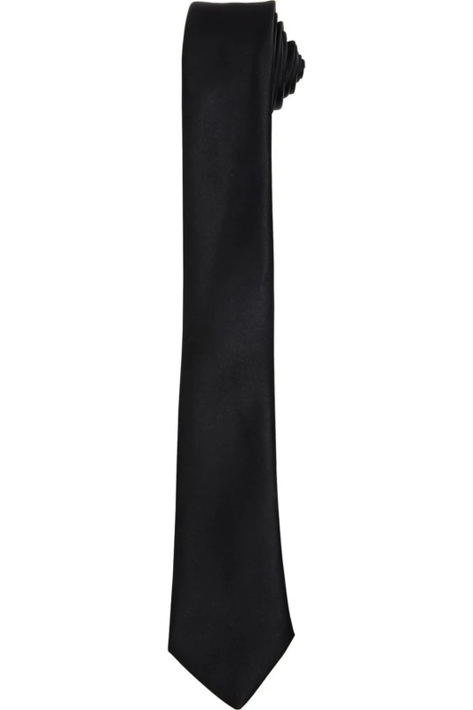 Image of Premier Premier Slim Tie in Black One Size Unisex 5063470840724
