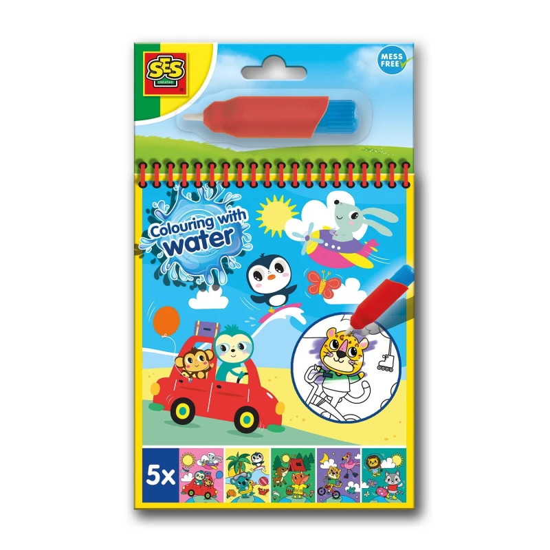 Image of SES Creative Colouring with water book with water brush - Trave Multi unisex One Size