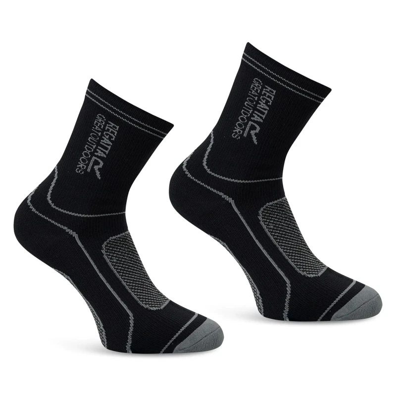Image of Regatta Regatta Waterproof Dual-Layer Socks in Jet Black Size: 9-12 Jet Black 9-12 Unisex 5063516179351