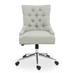 Image of Premier Housewares Anita Fabric Home Office Chair, Natural