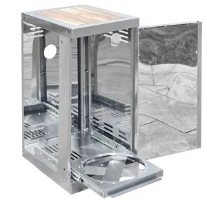 Image of Outback Cylinder Holder with Chopping Board - Stainless Steel