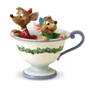 Image of Disney Traditions Cinderella Tea For Two Jaq & Gus Figurine