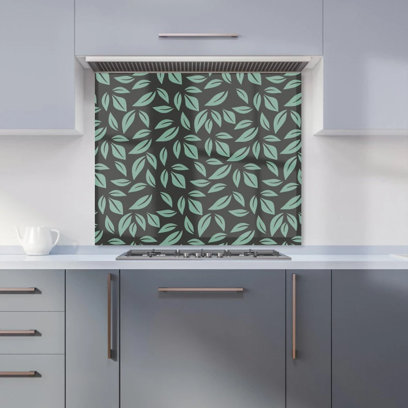 Image of Warren Reed - Designer Delicate Leaf Kitchen Splashback in Green Size: 600mm x 600mm Green Unisex 600mm x 600mm