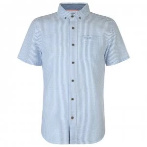 Image of SoulCal Short Sleeve Striped Shirt Mens - Blue/White