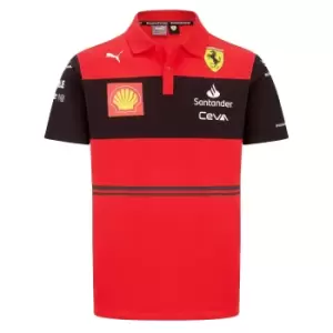 Image of 2022 Ferrari Team Polo Shirt (Red) - Kids