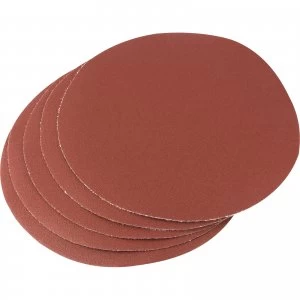 Image of Draper 200mm Diameter Aluminium Oxide Sanding Discs 200mm 120g Pack of 5