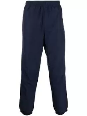 Image of Mens Lacoste Printed Bands Trackpants Size 4 - M Navy Blue