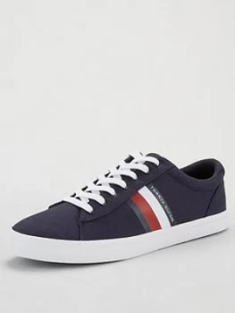 Image of Tommy Hilfiger Stripe Detail Sneakers - Desert Sky Navy
