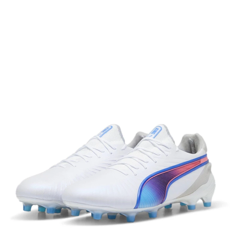 Image of Puma King Ultimate Launch Firm Ground Football Boots - White White 7
