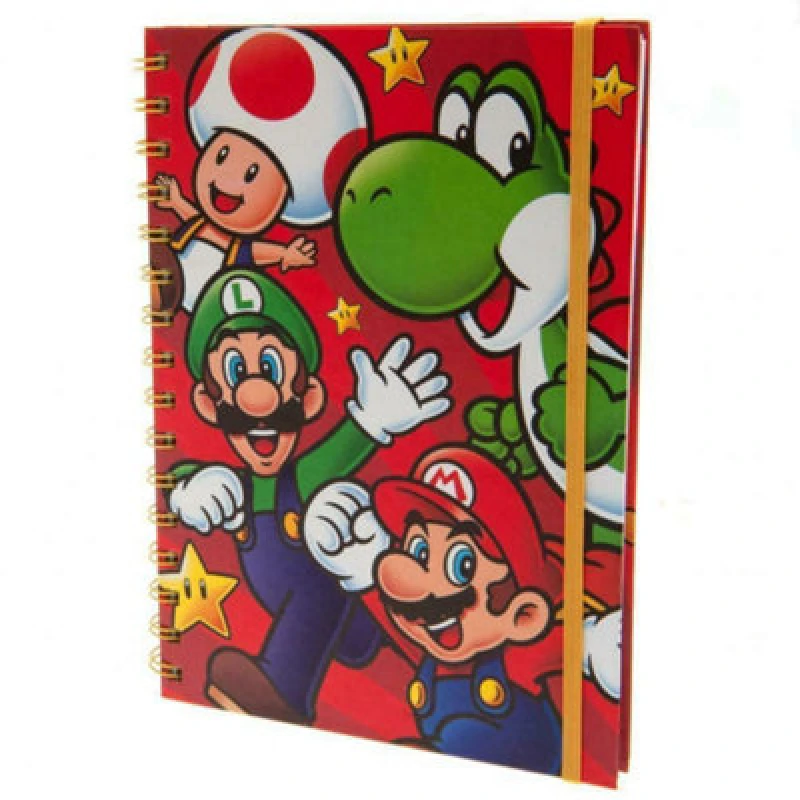 Image of Super Mario Run A5 Wirebound Notebook Red