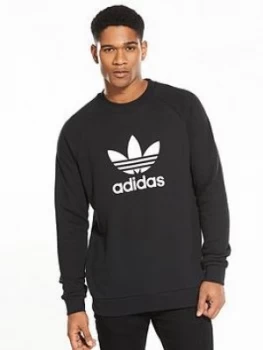 Image of Adidas Originals Trefoil Crew Neck Sweat - Black